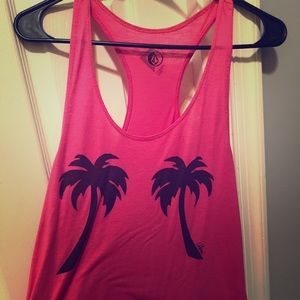 Volcom palm tree tank top